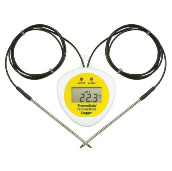 ETI ThermaData TD2F Data Logger - LCD with Two External Fixed Sensors