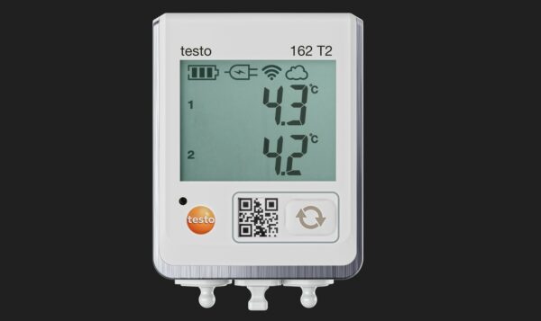 testo 162 T2 - Online data logger with display and 2 connections for NTC temperature probes