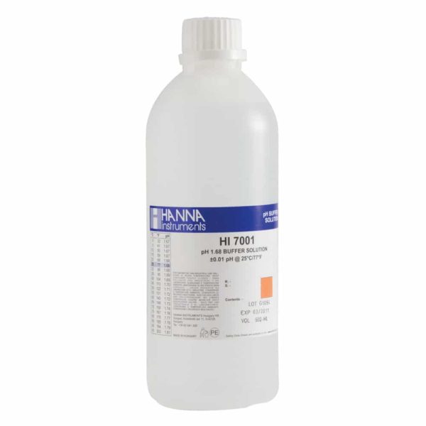 HANNA HI-7001L pH 1.68 Buffer Solution, 500 mL bottle