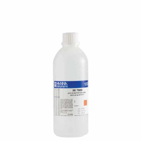 HI-7009L pH 9.18 Buffer Solution, 500 mL bottle