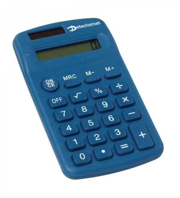DETECTAMET Detectable Handheld Calculator with Solar Power