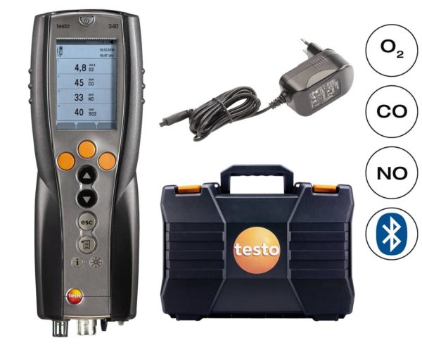 Testo 340 - Flue Gas Analyser (Basic Combustion Kit)