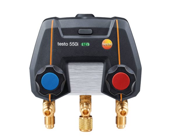 Testo 550i - App-controlled digital manifold with Bluetooth and 2-way valve block